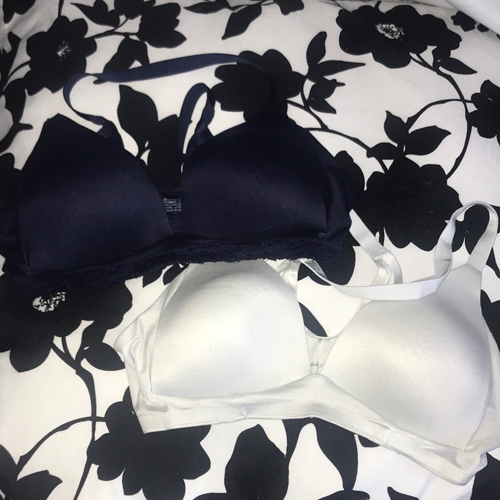 Two Razor-back lightly lined Bras